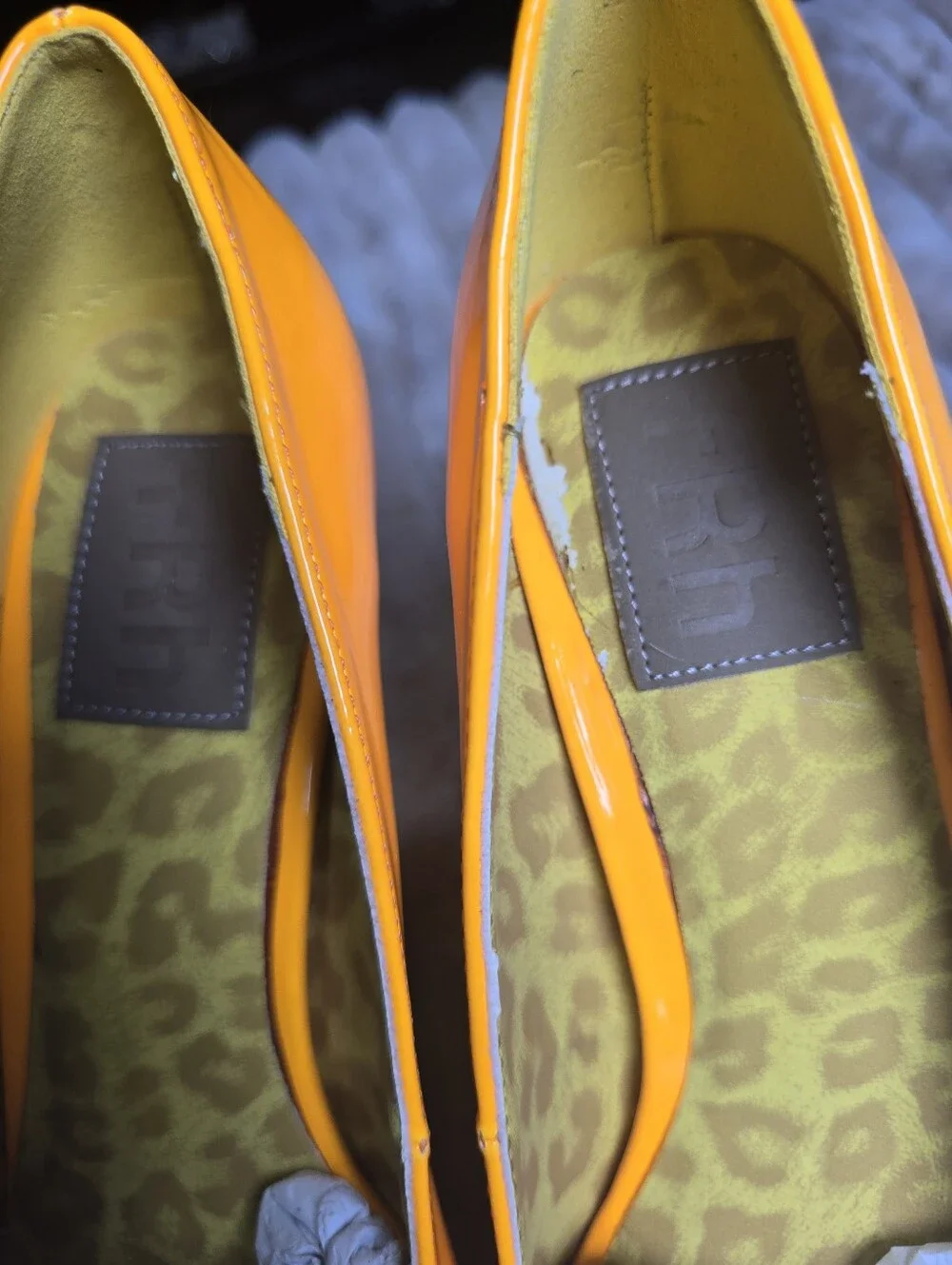 Patent Yellow Platform Peep-Toe Block Heels
